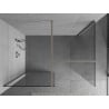 Mexen Kioto Duschwand Walk-in 180 x 115 cm, transparent, gebürsteter Nickel - 800-180-202-97-00-115