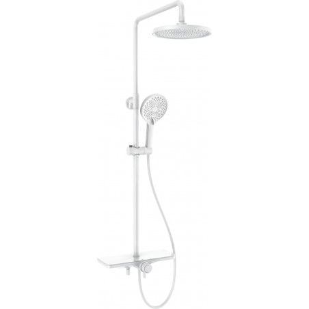 Mexen Frost Aufputz-Duschset mit Regenduschkopf und Armatur, weiß - 78111-20