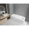 Mexen Cube Rechteckige Badewanne 170 x 80 cm mit Verkleidung und 1-flügeligem Schirm 75 cm, transparent, chrom