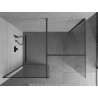 Mexen Kioto Duschwand Walk-in 135 x 100 cm, transparent, gebürstet gun grau - 800-135-202-66-00-100