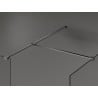 Mexen Kioto Duschwand Walk-in 135 x 100 cm, transparent, gebürstet gun grau - 800-135-202-66-00-100