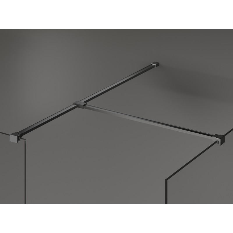 Mexen Kioto Duschwand Walk-in 80 x 70 cm, transparent, Gun Metal - 800-080-202-95-00-070