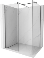 Mexen Kioto Duschwand Walk-in 90 x 70 cm, transparent, Gun Metal - 800-090-202-95-00-070
