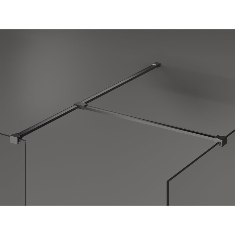 Mexen Kioto Duschwand Walk-in 110 x 75 cm, transparent, Gun Metal - 800-110-202-95-00-075