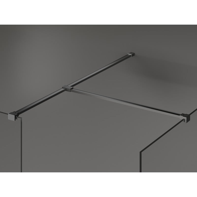 Mexen Kioto Duschwand Walk-in 110 x 80 cm, transparent, Gunmetal - 800-110-202-95-00-080