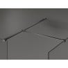 Mexen Kioto Duschwand Walk-in 110 x 80 cm, transparent, Gunmetal - 800-110-202-95-00-080