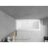 Mexen Cube Rechteckige Badewanne 180 x 80 cm mit Verkleidung und 1-flügeliger Paravent 70 cm, transparent, Chrom