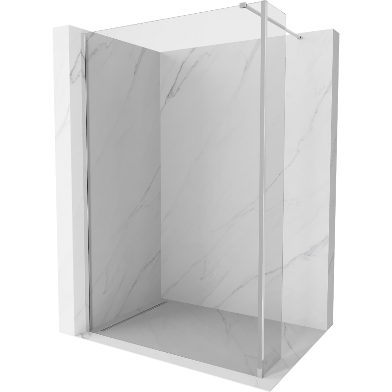 Mexen Kioto Duschwand Walk-in 135 x 30 cm, transparent, Chrom - 800-135-212-01-00-030