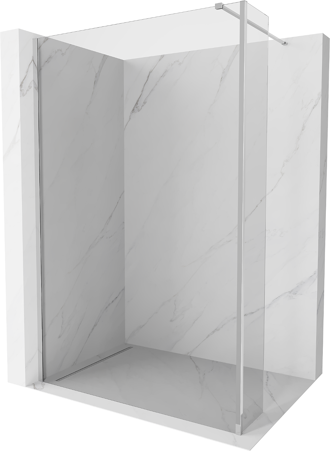 Mexen Kioto Dusche Walk-in 135 x 30 cm, transparent, chrom - 800-135-212-01-00-030