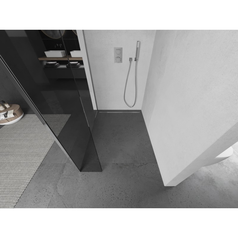 Mexen Kioto Duschwand Walk-in 145 x 30 cm, transparent, Chrom - 800-145-212-01-00-030