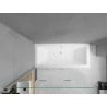 Mexen Cube Rechteckige Wanne 180 x 80 cm mit Verkleidung und 3-flügeliger 120 cm Trennwand, transparent, Chrom