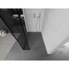 Mexen Kioto Duschwand Walk-in 160 x 30 cm, schwarzer Rahmen, Chrom - 800-160-212-01-70-030