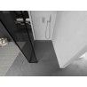 Mexen Kioto Duschwand Walk-in 150 x 40 cm, schwarzer Rahmen, Chrom - 800-150-212-01-70-040