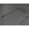 Mexen Kioto Duschwand Walk-in 180 x 95 cm, transparent, Gun Metal - 800-180-202-95-00-095