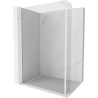 Mexen Kioto Duschwand Walk-in 160 x 40 cm, transparent, weiß - 800-160-212-20-00-040
