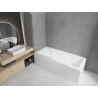 Mexen Cube Rechteckige Badewanne 170 x 80 cm mit Verkleidung und 1-flügeliger Abtrennung 70 cm, transparent, Chrom