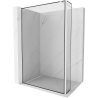 Mexen Kioto Duschwand Walk-in 120 x 30 cm, schwarzer Rahmen, weiß - 800-120-212-20-70-030