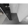 Mexen Kioto Duschwand Walk-in 120 x 30 cm, schwarzer Rahmen, weiß - 800-120-212-20-70-030