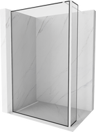 Mexen Kioto Duschwand Walk-in 90 x 30 cm, schwarzer Rahmen, weiß - 800-090-212-20-70-030