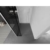 Mexen Kioto Duschwand Walk-in 90 x 30 cm, schwarzer Rahmen, weiß - 800-090-212-20-70-030