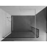 Mexen Kioto Duschwand Walk-in 130 x 40 cm, schwarzer Rahmen, weiß - 800-130-212-20-70-040