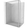 Mexen Kioto Duschwand Walk-in 110 x 40 cm, schwarzer Rahmen, weiß - 800-110-212-20-70-040