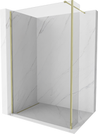 Mexen Kioto Duschwand Walk-in 95 x 30 cm, transparent, gold - 800-095-212-50-00-030