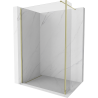 Mexen Kioto Walk-in Dusche 125 x 30 cm, transparent, gold - 800-125-212-50-00-030