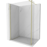 Mexen Kioto Duschwand Walk-in 135 x 30 cm, transparent, gold - 800-135-212-50-00-030