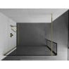 Mexen Kioto Duschwand Walk-in 90 x 30 cm, schwarzer Rahmen, gold - 800-090-212-50-70-030