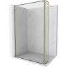 Mexen Kioto Duschwand Walk-in 150 x 30 cm, schwarzer Rahmen, gold - 800-150-212-50-70-030