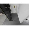 Mexen Kioto Duschwand Walk-in 150 x 30 cm, schwarzer Rahmen, gold - 800-150-212-50-70-030
