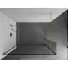 Mexen Kioto Duschwand Walk-in 105 x 30 cm, transparent, gold gebürstet - 800-105-212-55-00-030