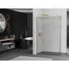 Mexen Kioto Duschwand Walk-in 150 x 30 cm, transparent, gold gebürstet - 800-150-212-55-00-030