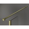 Mexen Kioto Duschwand Walk-in 110 x 30 cm, schwarzer Rahmen, gebürstetes Gold - 800-110-212-55-70-030