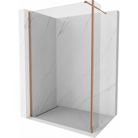 Mexen Kioto Duschwand Walk-in 105 x 30 cm, transparent, roségold - 800-105-212-60-00-030