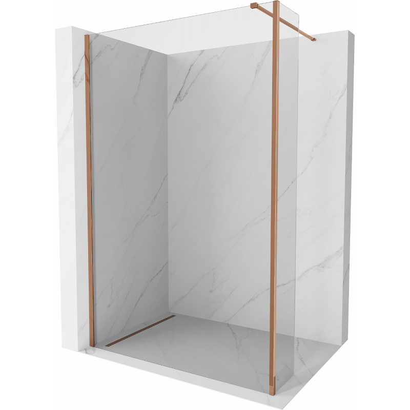 Mexen Kioto Duschwand Walk-in 110 x 30 cm, transparent, rosegold - 800-110-212-60-00-030