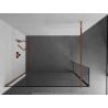Mexen Kioto Duschwand Walk-in 120 x 30 cm, transparent, Roségold - 800-120-212-60-00-030