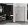 Mexen Kioto Duschwand Walk-in 145 x 40 cm, transparent, Roségold - 800-145-212-60-00-040