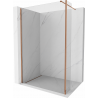 Mexen Kioto Duschwand Walk-in 115 x 40 cm, transparent, rosé-gold - 800-115-212-60-00-040