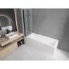Mexen Cubik rechteckige Badewanne 150 x 70 cm mit Verkleidung und 3-teiliger Duschwand 120 cm, transparent, schwarz