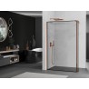 Mexen Kioto Duschwand Walk-in 100 x 30 cm, schwarzer Rahmen, Roségold - 800-100-212-60-70-030