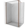 Mexen Kioto Duschwand Walk-in 100 x 30 cm, schwarzes Muster, roségold - 800-100-212-60-70-030