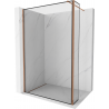 Mexen Kioto Duschwand Walk-in 120 x 30 cm, schwarzer Rahmen, Roségold - 800-120-212-60-70-030