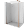Mexen Kioto Duschabtrennung Walk-in 135 x 30 cm, transparent, gebürstetes Kupfer - 800-135-212-65-00-030