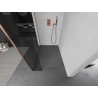 Mexen Kioto Duschwand Walk-in 155 x 30 cm, transparent, gebürstetes Kupfer - 800-155-212-65-00-030