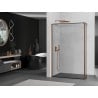 Mexen Kioto Duschwand Walk-in 130 x 30 cm, schwarzer Rahmen, gebürstetes Kupfer - 800-130-212-65-70-030