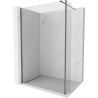 Mexen Kioto Duschwand Walk-in 150 x 30 cm, transparent, gebürstetes Grau - 800-150-212-66-00-030