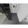 Mexen Kioto Duschwand Walk-in 155 x 30 cm, transparent, gebürstet gun grau - 800-155-212-66-00-030