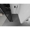 Mexen Kioto Duschwand Walk-in 120 x 30 cm, schwarzer Rahmen, gun gray gebürstet - 800-120-212-66-70-030
